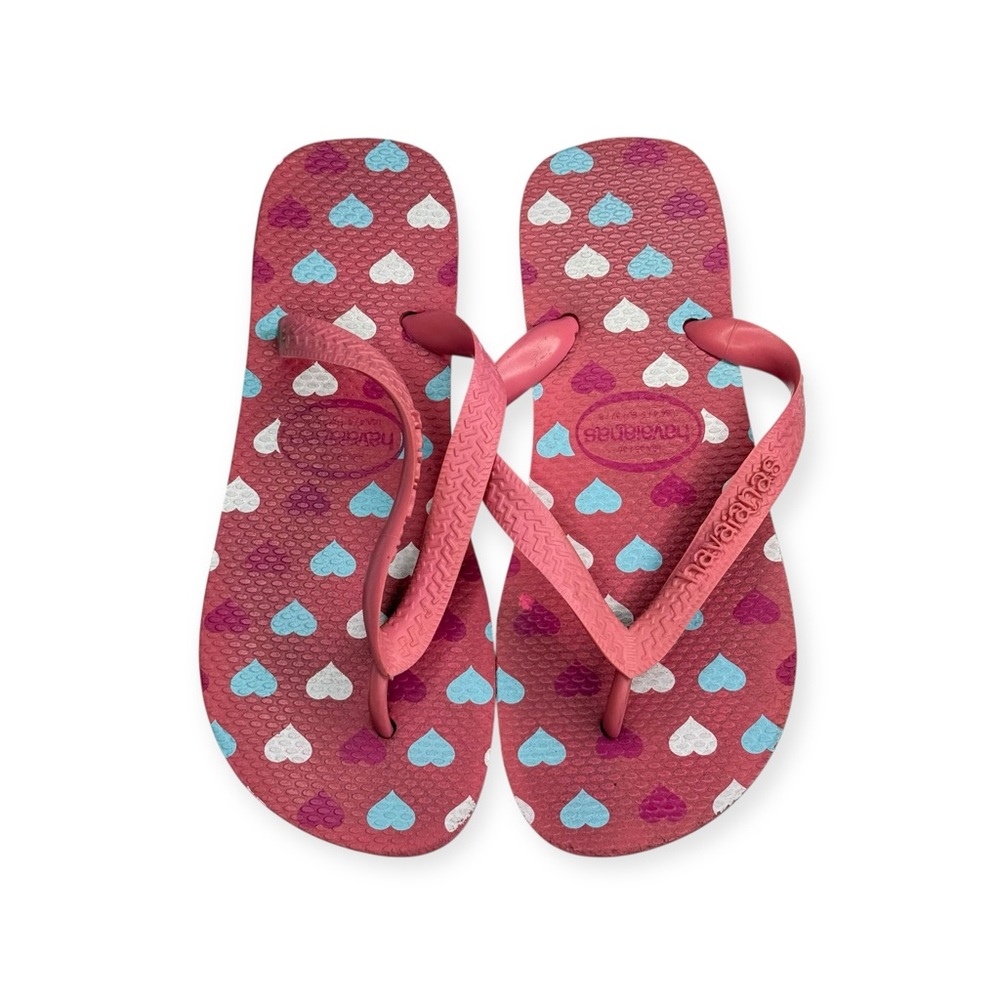 Top Havaianas ❤︎︎ Heart Print Flip Flops ❤︎︎ Brazilian Beach Sandal ❤︎︎ Pink 4 5 - Picture 2 of 16